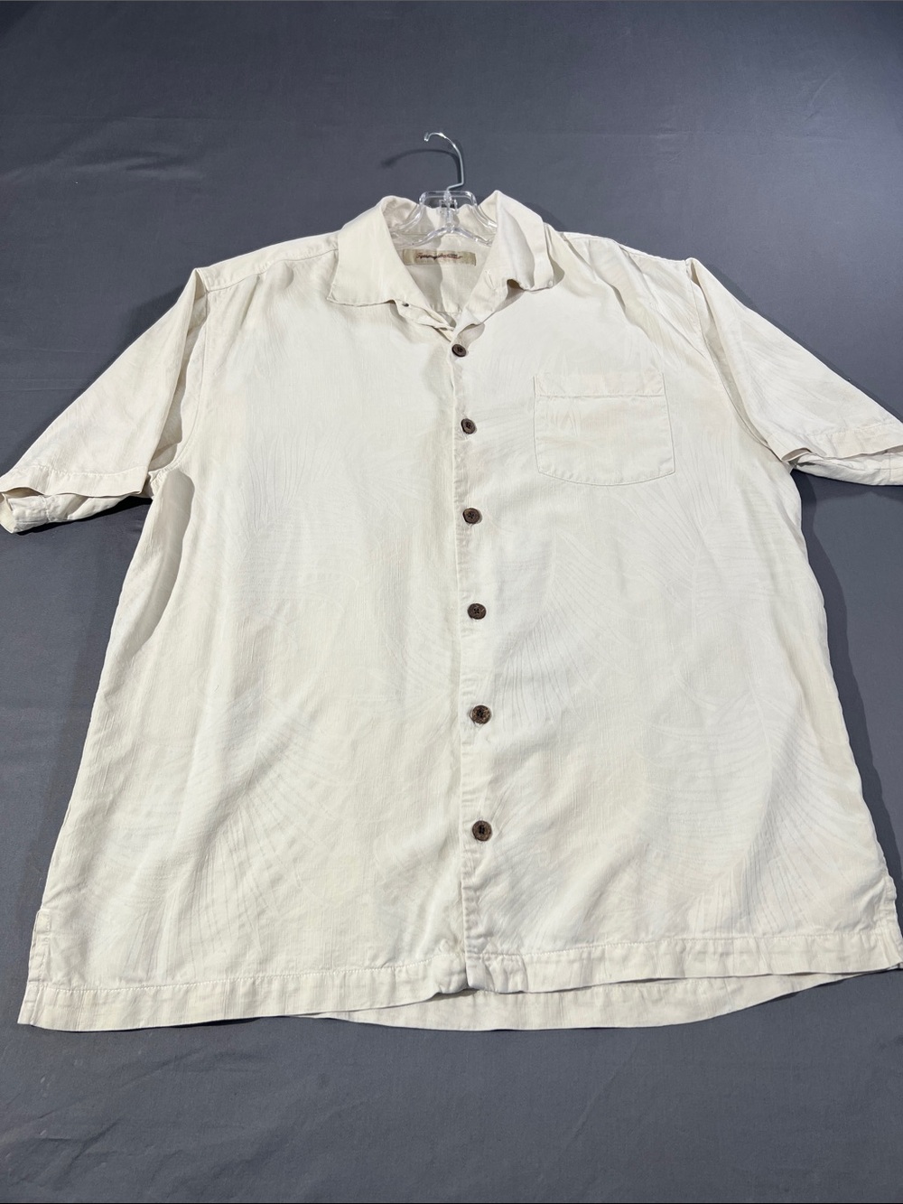 Tommy Bahama Cream Short-Sleeve Button-Down Shirt